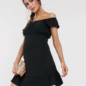 ASOS DESIGN Maternity off shoulder mini sundress